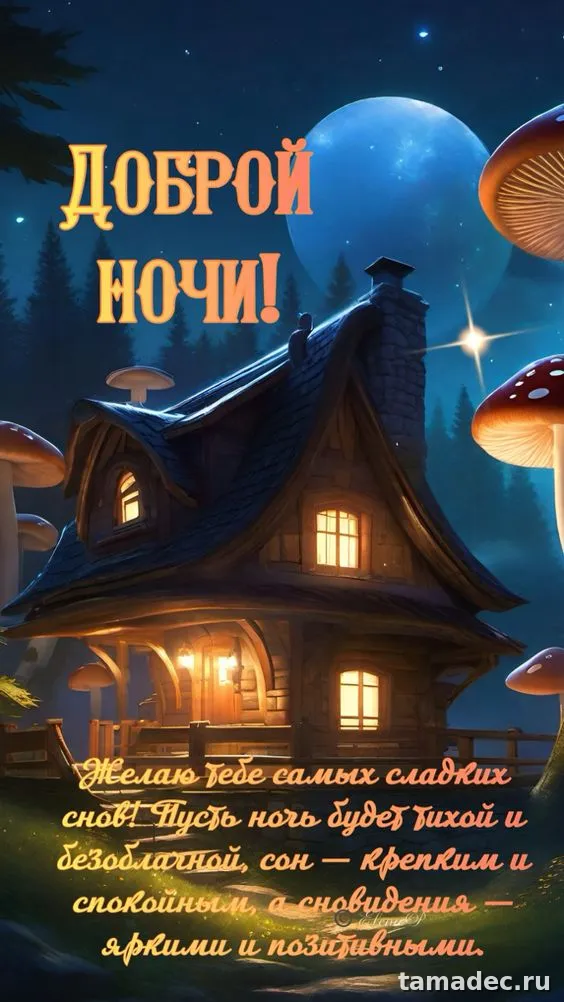 Красивые картинки спокойной и доброй ночи. 