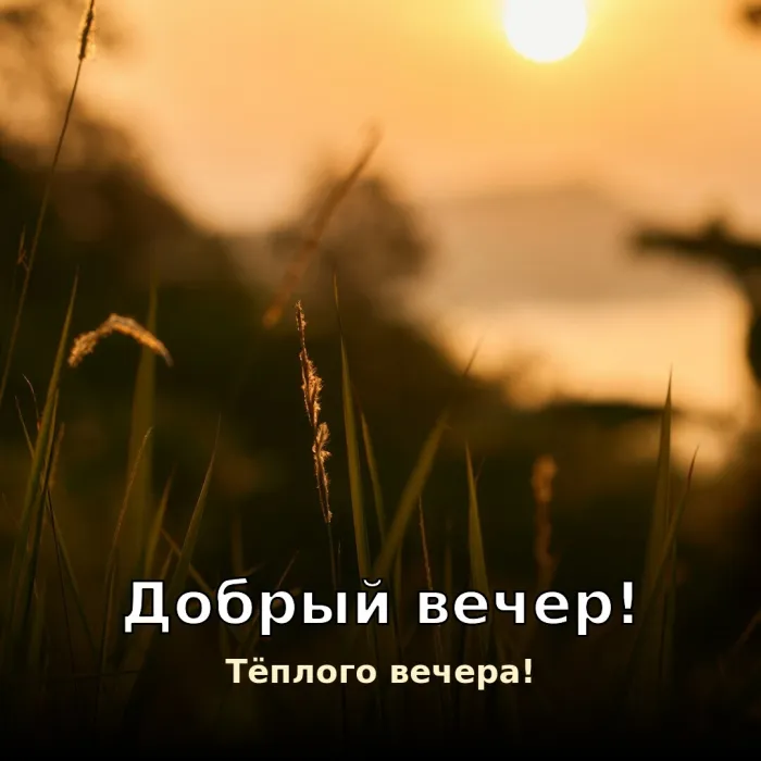 Красивые картинки Добрый вечер. Тёплого вечера