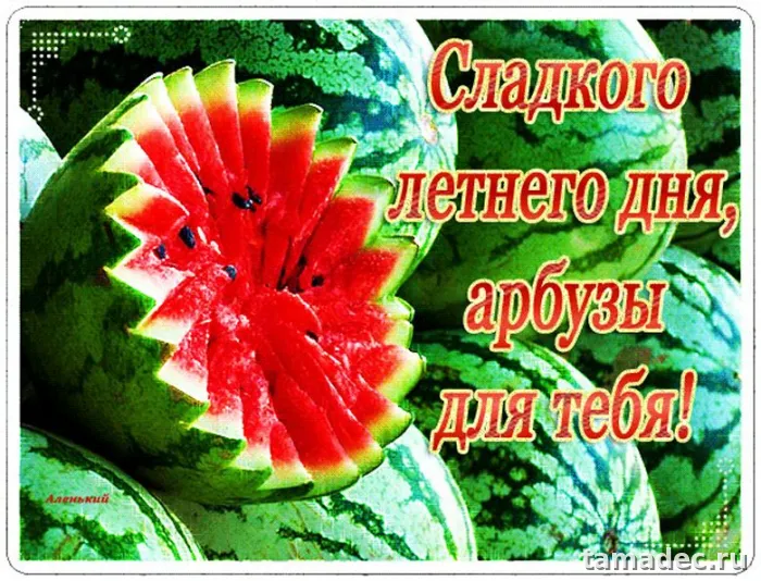 Картинки с Днем арбуза (90 открыток). Красивые картинки с надписями