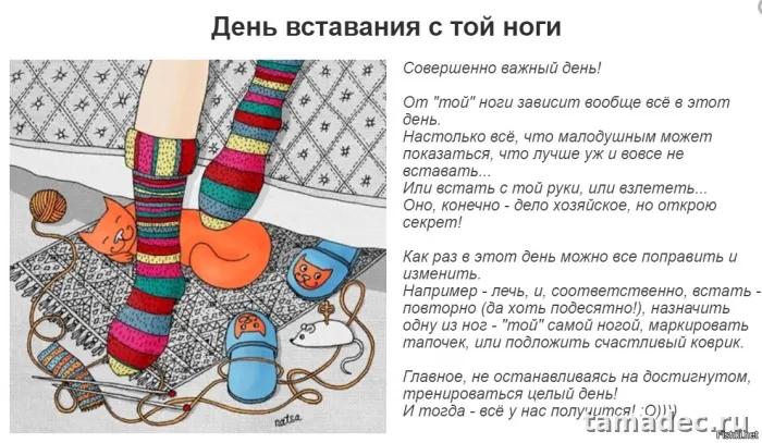 Картинки с Днем вставания с той ноги (35 открыток). Красивые и прикольные открытки с Днем вставания с той ноги