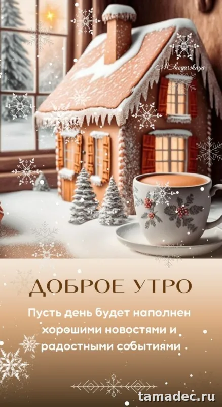Красивые новогодние картинки Доброе утро. Красивые картинки Доброе утро новогодние