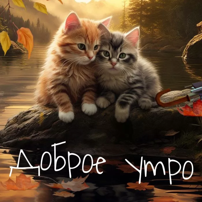 Картинки котиков с добрым утром. "Доброе утро" - картинки с котиками прикольные