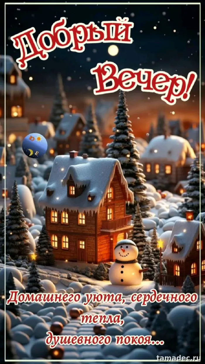 Красивые картинки Добрый вечер. Красивые зимние картинки Добрый вечер