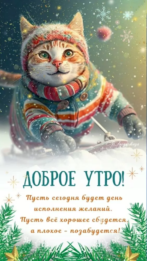 Картинки котиков с добрым утром. Прикольные картинки "Доброе утро" с котиками