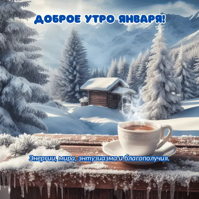 Картинки Доброе утро января. Красивые картинки "Доброе утро января"
