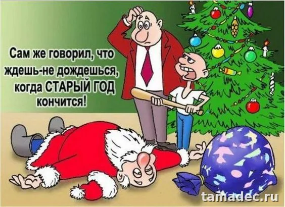 Прикольные картинки на Новый год. Новогодние прикольные картинки
