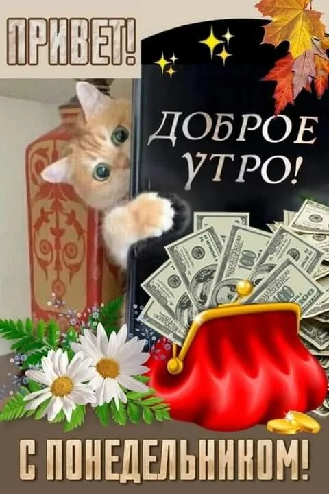 Картинки с понедельником. Доброе утро понедельника - картинки с пожеланиями