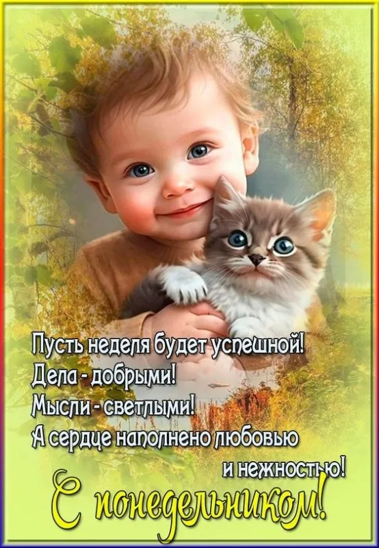 Картинки с понедельником. Доброе утро понедельника - картинки с пожеланиями