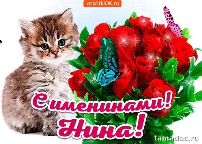 Картинки с именинами Нины. Красивые картинки с именинами Нины