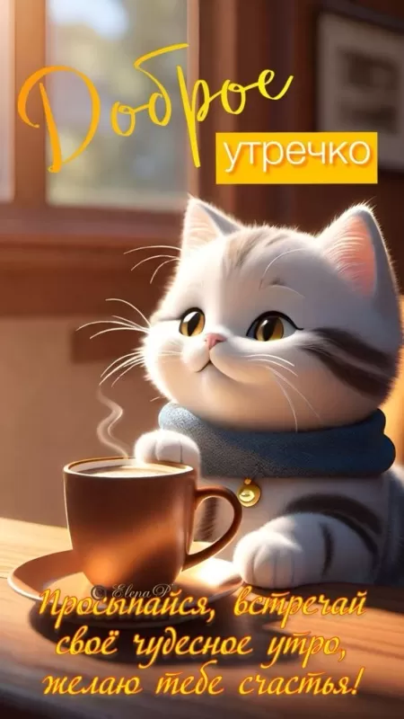 Прикольные картинки Доброе утро . Доброго утра - прикольные картинки с котиками