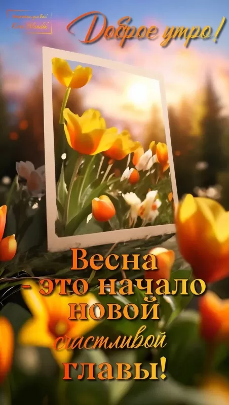 Красивые картинки Доброго весеннего утра . Картинки Доброго весеннего утра необычные