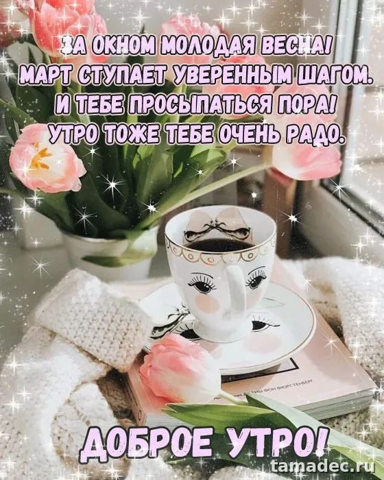 Картинки с Добрым мартовским утром. Прикольные картинки с добрым утром марта