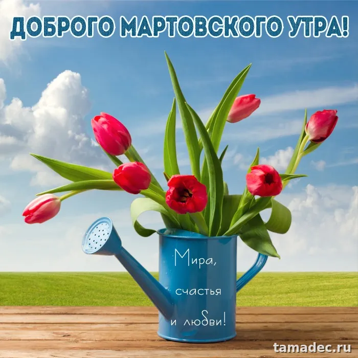 Картинки с Добрым мартовским утром. Прикольные картинки с добрым утром марта