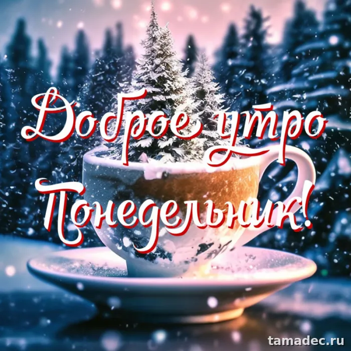 Картинки доброе утро понедельника. Картинки с добрым утром понедельника зимние