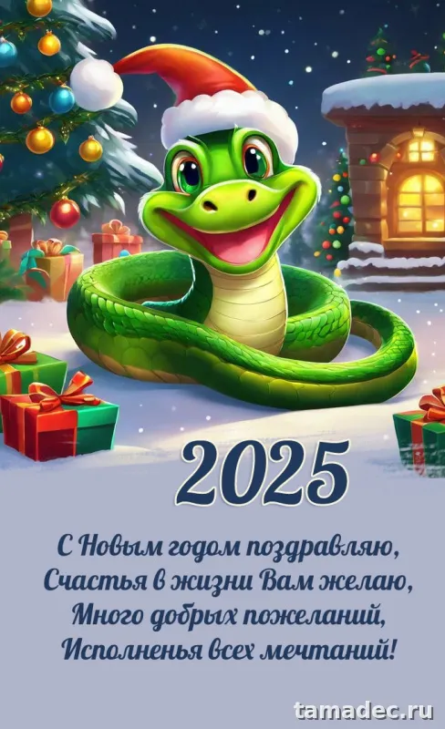 Картинки с наступающем новым годом 2025 . Картинки с новым 2025 годом змеи