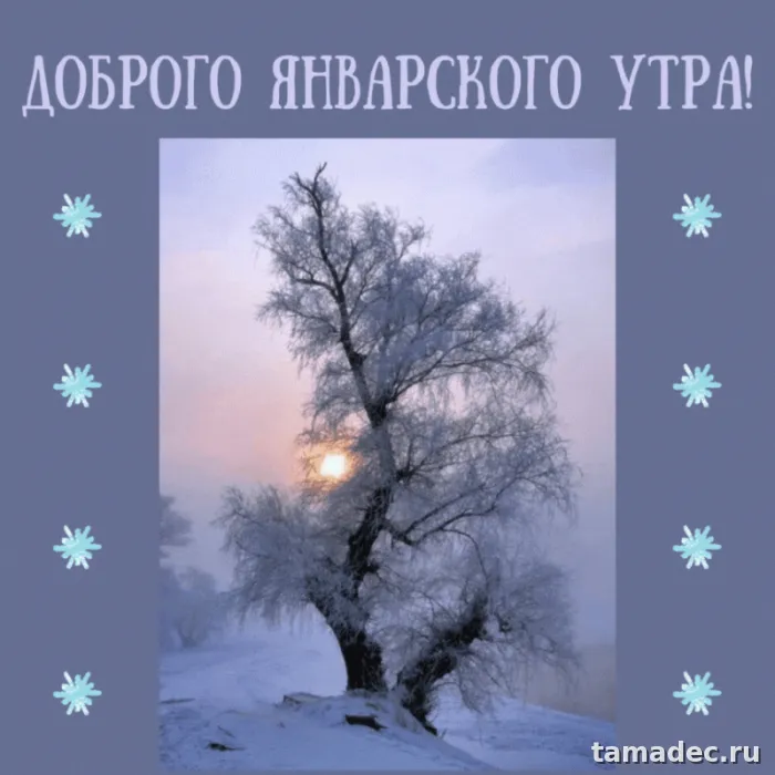 Красивые новогодние картинки Доброе утро. Открытки с добрым утром зимние