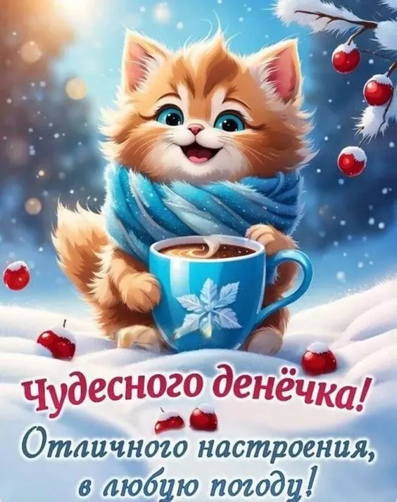 Картинки Доброго зимнего дня. Добрый зимний день картинки красивые