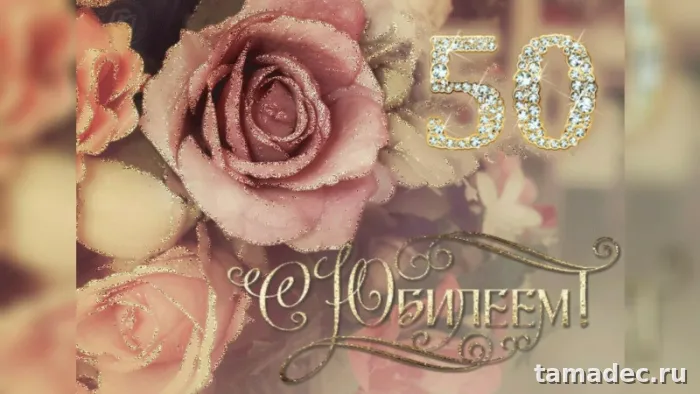 Открытки с Юбилеем 50 лет женщине . Красивые картинки с юбилеем 50 лет женщине
