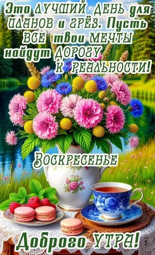 Картинки Доброе утро воскресенья. Доброе утро воскресенья картинки пожелания летние